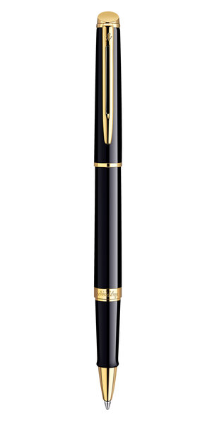 Waterman hemisphere stylo roller  noir brillant  recharge noire pointe fine  coffret cadeau