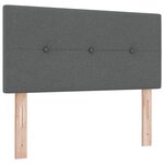 Lit box spring avec matelas vidaXL gris foncé 80x200 cm en tissu