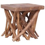 vidaXL Table basse en rondin 40x40x40 cm Bois solide