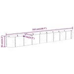 vidaXL Lit surélevé de jardin Acier enduit de poudre marron