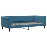 vidaXL Lit de jour avec lit gigogne bleu 90x200 cm velours