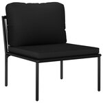 Salon de jardin meuble d'extérieur ensemble de mobilier 6 pièces avec coussins noir pvc 02_0016837