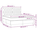 vidaXL Sommier à lattes de lit matelas et LED Marron foncé 160x200 cm