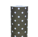 Rouleau de papier cadeaux excellia 70 cm x 50 m pois blanc fond taupe clairefontaine