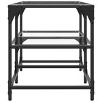 vidaXL Table basse avec dessus en verre transparent 78 5x40x45cm acier