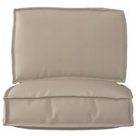 vidaXL Set de Coussins de Palette en 2 Pièces Taupe en Tissu Oxford