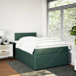 vidaXL Sommier à lattes de lit avec matelas vert foncé 120x190 cm