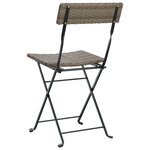 vidaXL Chaises de bistrot pliantes lot de 8 Gris Résine tressée acier