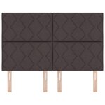 Tête de lit LED vidaXL design blocs de diamant marron foncé 160 cm tissu