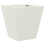 vidaXL Jardinière blanc 30x30x30 cm acier
