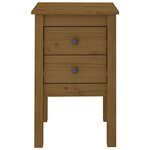 vidaXL Tables de chevet 2 Pièces Marron miel 40x35x61 5 cm Pin solide