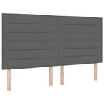 vidaXL Lit Box Spring avec Matelas & Banc Gris Foncé 180x200 cm Tissu