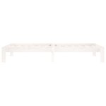 vidaXL Cadre de lit sans matelas blanc bois de pin massif 90x200 cm