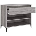 vidaXL Armoire à chaussures Sonoma gris 70x36x60 cm Bois d'ingénierie