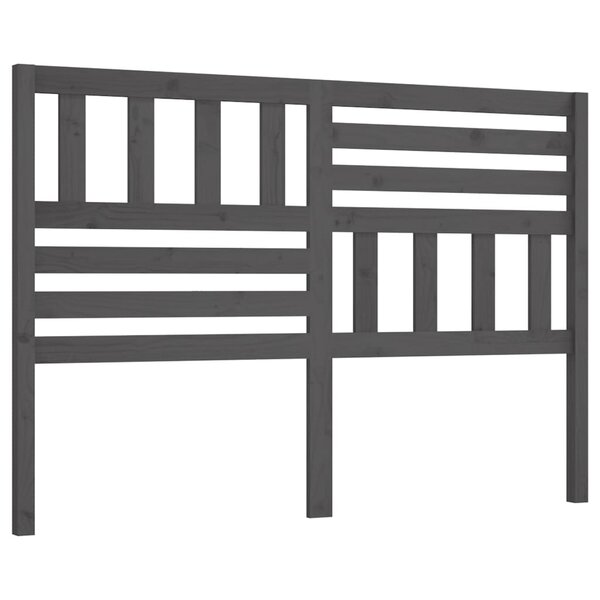 vidaXL Tête de lit Gris 126x4x100 cm Bois massif de pin