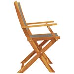 vidaXL Chaises de jardin pliables lot de 6 gris bois d'acacia massif