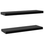 vidaXL Étagères murales flottantes 2 Pièces Noir 100x20x3 8 cm