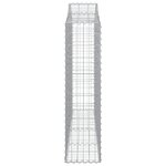 vidaXL Paniers à gabions arqués 14 Pièces 200x30x120/140 cm Fer galvanisé