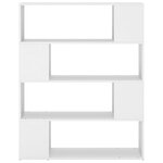 vidaXL Bibliothèque/Séparateur de pièce Blanc 100x24x124 cm