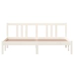 vidaXL Cadre de lit sans matelas blanc bois massif 160x200 cm