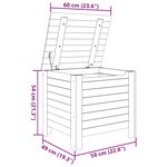 vidaXL Boîte de rangement avec couvercle RANA bois massif de pin