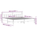 vidaXL Cadre de lit sans matelas cire marron 200x200cm bois pin massif