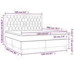vidaXL Sommier à lattes de lit avec matelas Marron foncé 160x200 cm