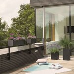 LECHUZA Jardinière BALCONERA Stone 50 ALL-IN-ONE Noir