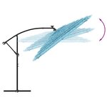 vidaXL Parasol de jardin avec mât en acier bleu 269x269x235 cm