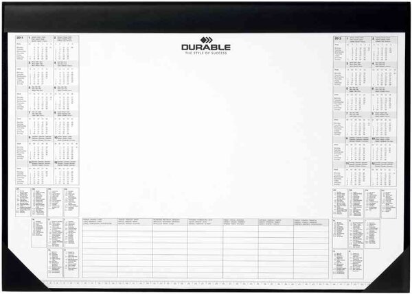 Sous-mains avec bloc de calendrier 59 x 42 cm Noir DURABLE