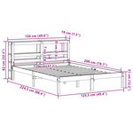 vidaXL Cadre de lit sans matelas 120x200 cm bois de pin massif