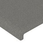 vidaXL Tête de lit à LED Gris foncé 144x5x78/88 cm Tissu