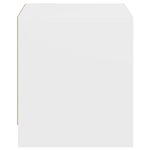 vidaXL Table de chevet avec porte en verre blanc 35x37x42 cm