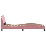 vidaXL Cadre de lit avec tête de lit Rose 90x200 cm Velours
