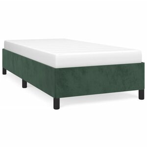 vidaXL Cadre de lit sans matelas vert foncé 90x190 cm velours