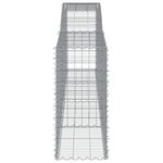 vidaXL Paniers à gabions arqués 9 Pièces 400x50x100/120 cm Fer galvanisé