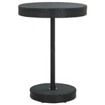 vidaXL Ensemble de bar de jardin 5 Pièces et coussins Résine tressée Noir