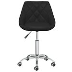 vidaXL Chaise pivotante de salle à manger Noir Similicuir