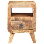 vidaXL Table de chevet 30x30x41 cm Bois de manguier brut