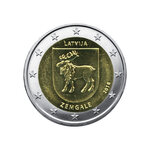 Monnaie 2 euros commémorative lettonie 2018 - zemgale