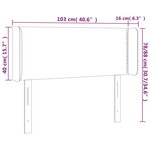 vidaXL Tête de lit avec oreilles Noir 103x16x78/88 cm Similicuir