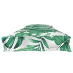 vidaXL Coussin de palette pour banc à motif de feuilles 180x40x8 cm en tissu Oxford
