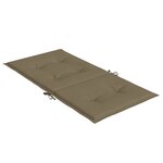 vidaXL Coussins de chaise à dossier bas lot de 4 taupe mélangé tissu