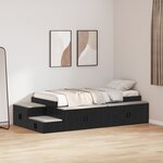vidaXL Cadre de Lit Chêne Noir 90x200 cm
