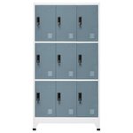 vidaXL Armoire à casiers Gris clair et gris foncé 90x45x180 cm Acier
