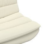 vidaXL Chaise Pivotante Crème Faux cuir Moyenne Pivotante