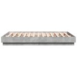 vidaXL Cadre de lit sans matelas gris béton 120x190 cm