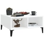 vidaXL Table basse blanc 60x60x30 cm bois d'ingénierie