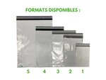 50 Enveloppes plastique opaques 80 microns n°1 - 185x230mm
