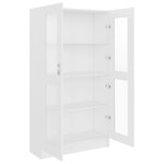 vidaXL Armoire à vitrine Blanc 82 5x30 5x150 cm Bois d'ingénierie